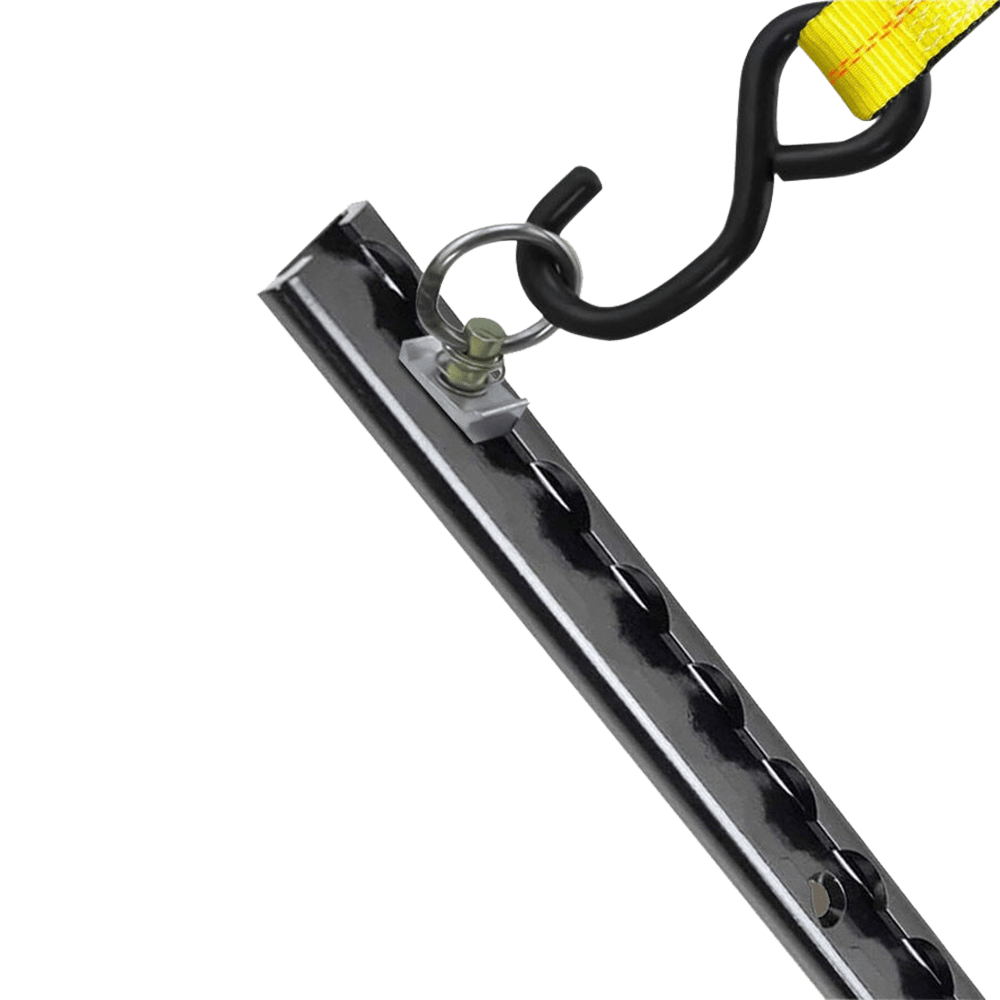 Sină în L din aluminiu anodizat negru de 72 inchi