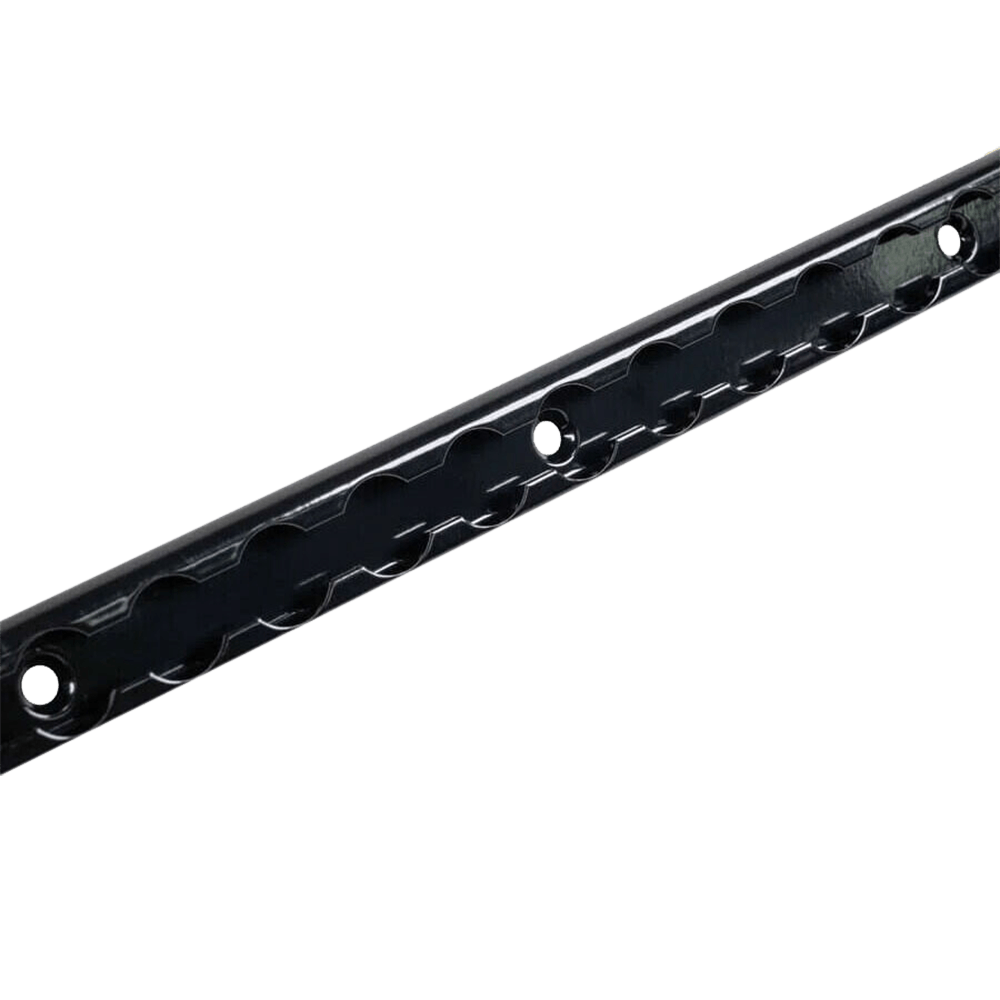 Sină în L din aluminiu anodizat negru de 72 inchi