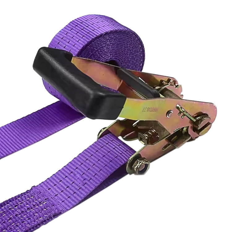 Curea cu clichet cu mâner din cauciuc cu degete violet de 38 mm, cu cârlige din sârmă