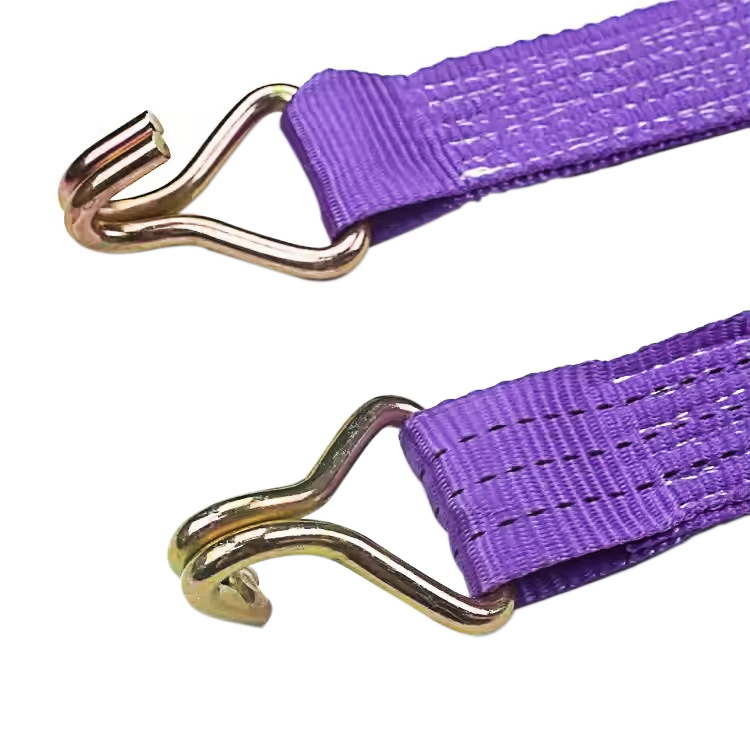 Curea cu clichet cu mâner din cauciuc cu degete violet de 38 mm, cu cârlige din sârmă
