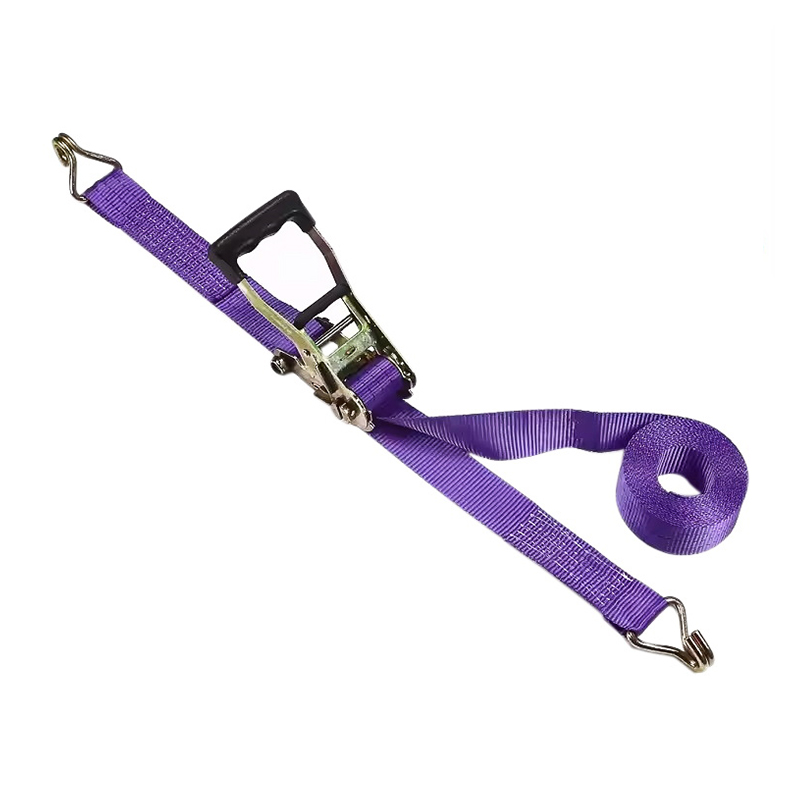 Curea cu clichet cu mâner din cauciuc cu degete violet de 38 mm, cu cârlige din sârmă