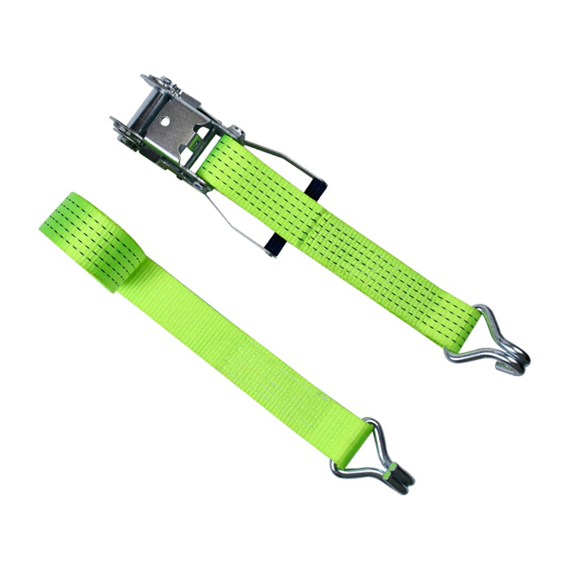 Curea cu clichet cu mâner din plastic, zinc alb, 5000 kg, 50 mm, cu cârlige cu gheare