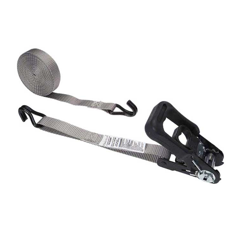Curea cu clichet cu mâner acoperit cu cauciuc de 1 inchi x 15 pi cu cârlige de sârmă acoperite cu vinil Curea cu clichet cu mâner acoperit cu cauciuc de 1 inchi x 15 pi cu cârlige de sârmă acoperite cu vinil